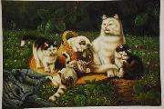 unknow artist cats 034 Germany oil painting artist